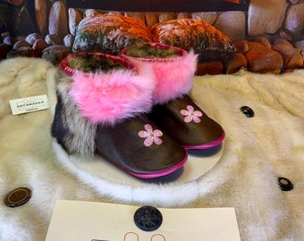 Les Rita 9 WOMEN'S recycled fur indoor moccasin