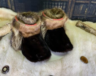 Les Suzanne 8 WOMEN'S recycled fur indoor moccasin
