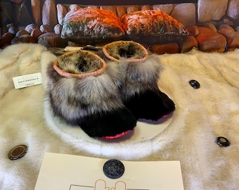 Les Alphonsine 5 WOMEN'S recycled fur indoor moccasin
