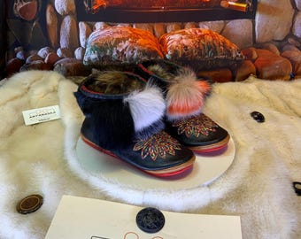 Les Bernadette 6 WOMEN'S recycled fur indoor moccasin