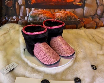 Les Johanne 8 WOMEN'S recycled fur indoor moccasin
