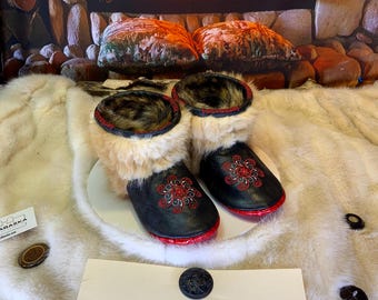 Les Lisette 6 WOMEN'S recycled fur indoor moccasin
