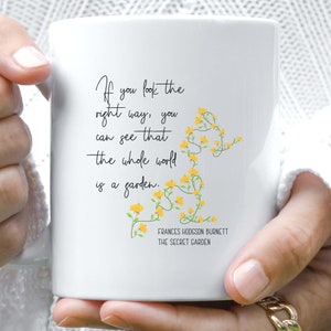 The Secret Garden Mug, The Secret Garden Quote, Children's Literature Gifts, Bookcore Cup, Classic Novels, Children's Books, Book Lover Gift