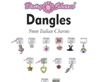 Dangle Italian charms by Daisy Charm - compatible with 9mm modular charm bracelet