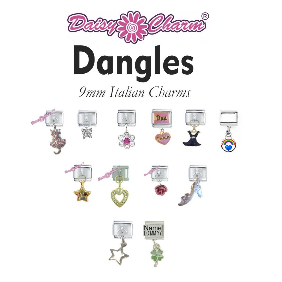 Dangle Italian Charms by Daisy Charm Compatible With 9mm Modular Charm