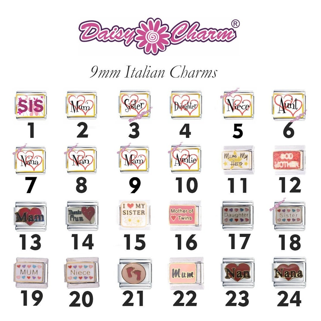 ITingstere Italian Charms 15pcs Assorted Charms And Opening
