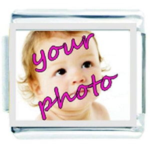 Daisy Charm Custom Made Personalised YOUR PHOTO Compatible with Italian charm bracelets image 1