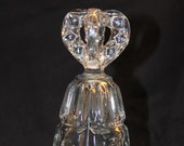 Vintage Echt Bleikristall Lead Crystal Heart Bell Made in West Germany 7 T