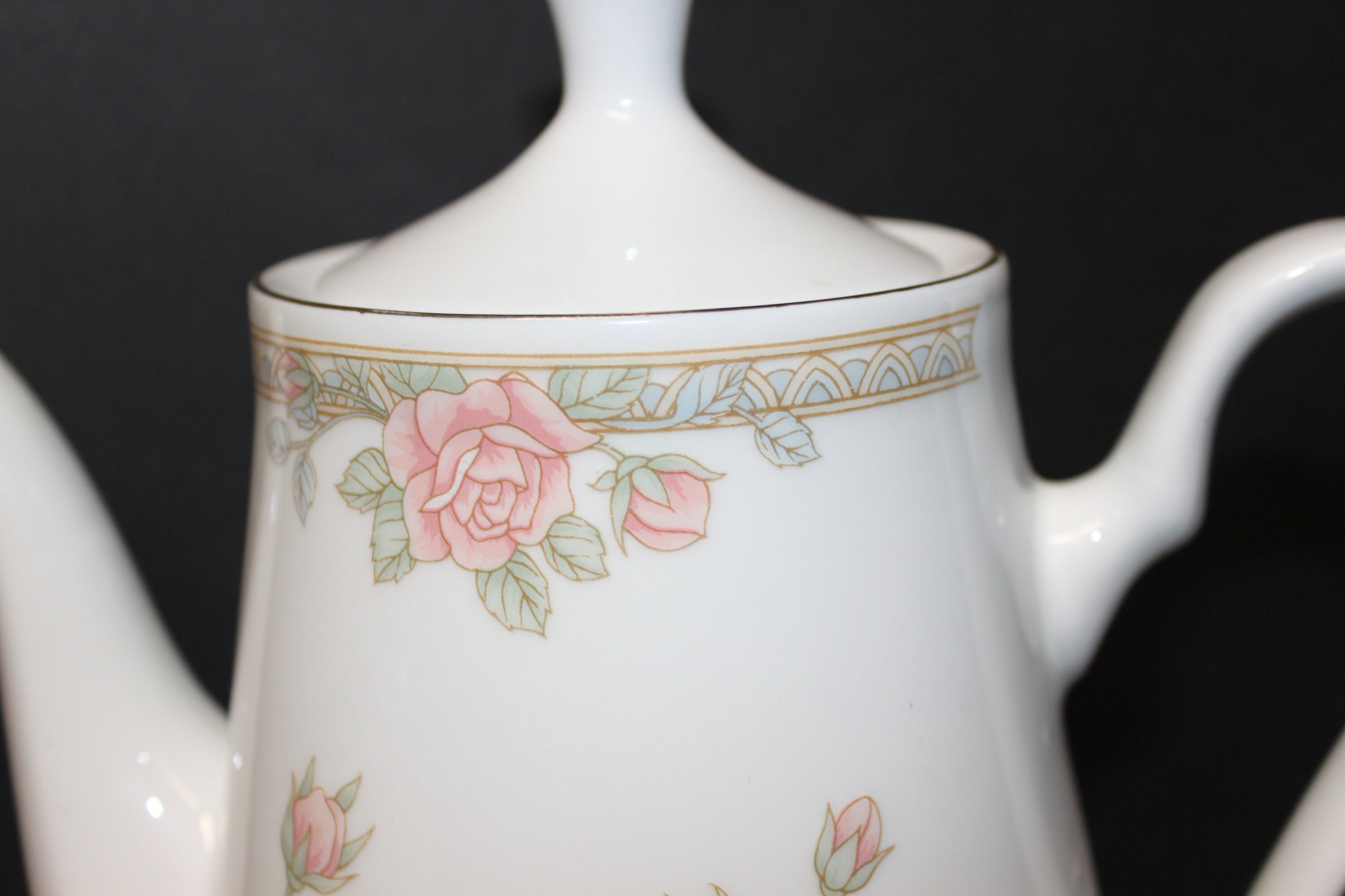 Vintage Crown Ming Fine China christina Teapot Etsy
