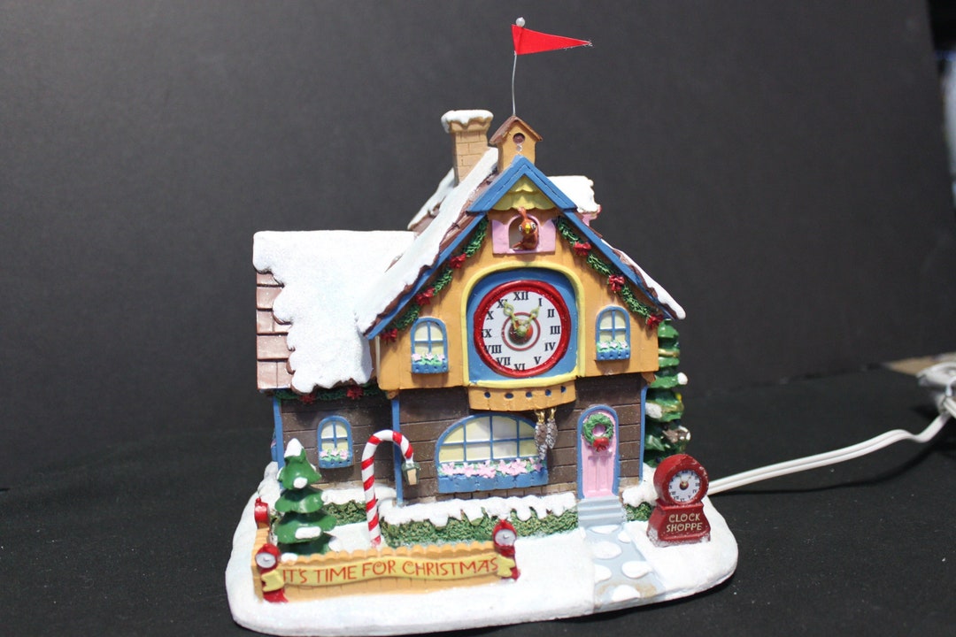Hawthorne Village Rudolph Christmas Town Village Clock Shop Etsy