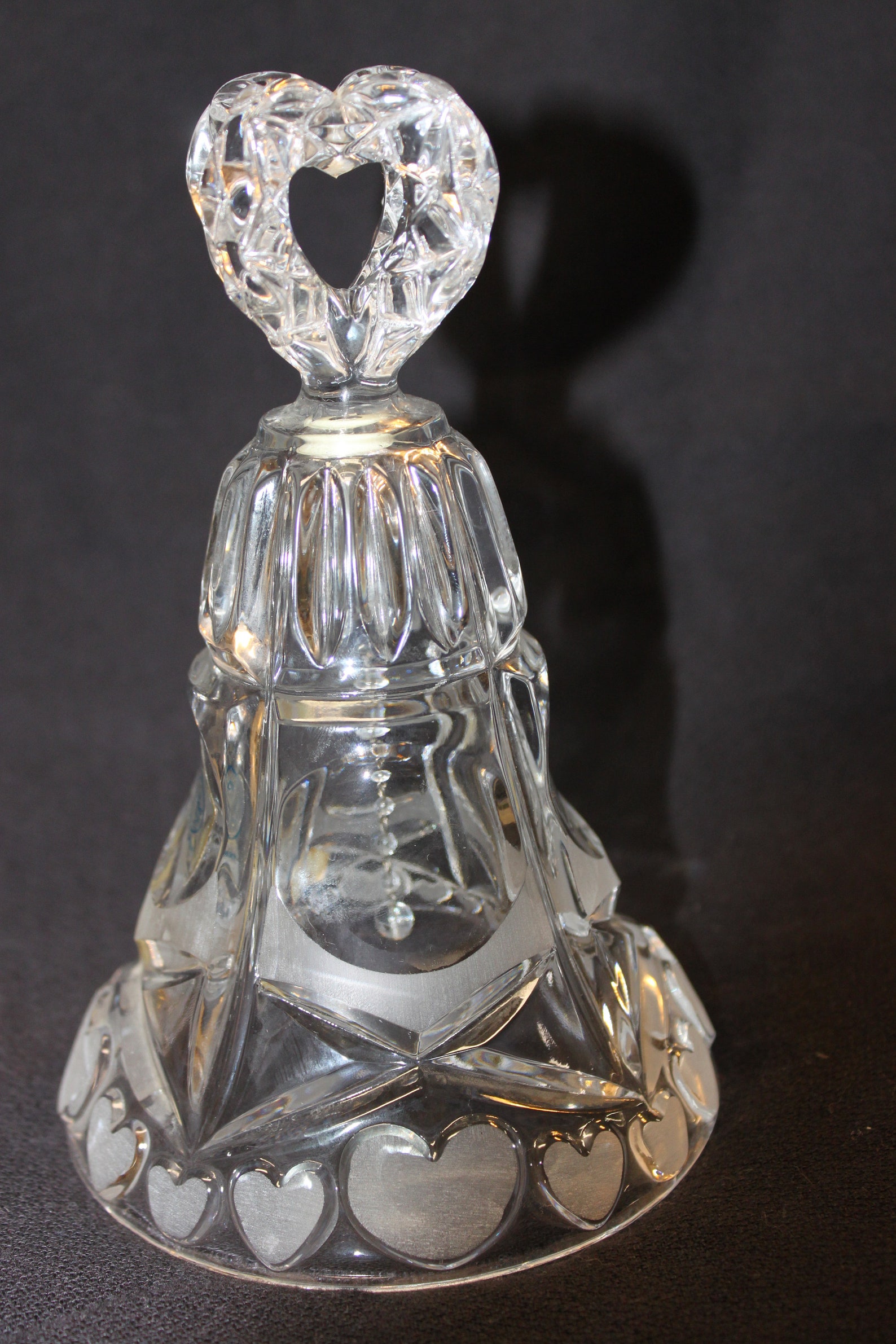 Vintage Echt Bleikristall Lead Crystal Heart Bell Made in West Etsy