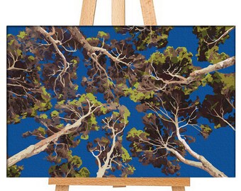 PAINT BY NUMBERS pine forest