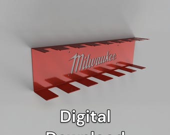 Milwaukee 6 Place Tool and Battery Holder DXF Files for Laser, Plasma or Waterjet