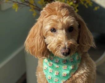 Dog Bandana - Easter Dog Bandana - Over the Collar - Easter Dog Scarf - Dog Scarf - Flowers - Summer Dog Bandana - Summer Dog Scarf - Spring