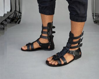 Men's Unisex Handmade Leather Gladiator Sandals – Roman Inspired Summer Shoes