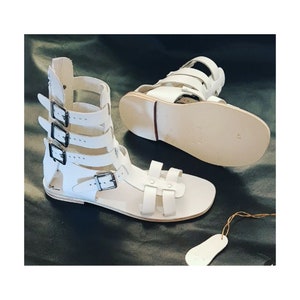Mens white gladiator sandals deals