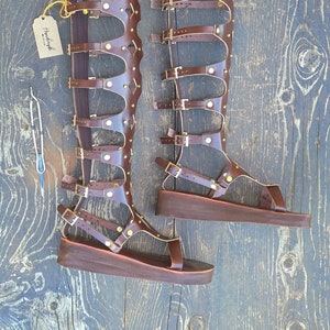 3 cm Thick Wedge Heel Gladiator Sandals, Sandali gladiatore, sandale gladiateur homme, мужские сандали, Egyptian Sandal,Leather Greek Sandal