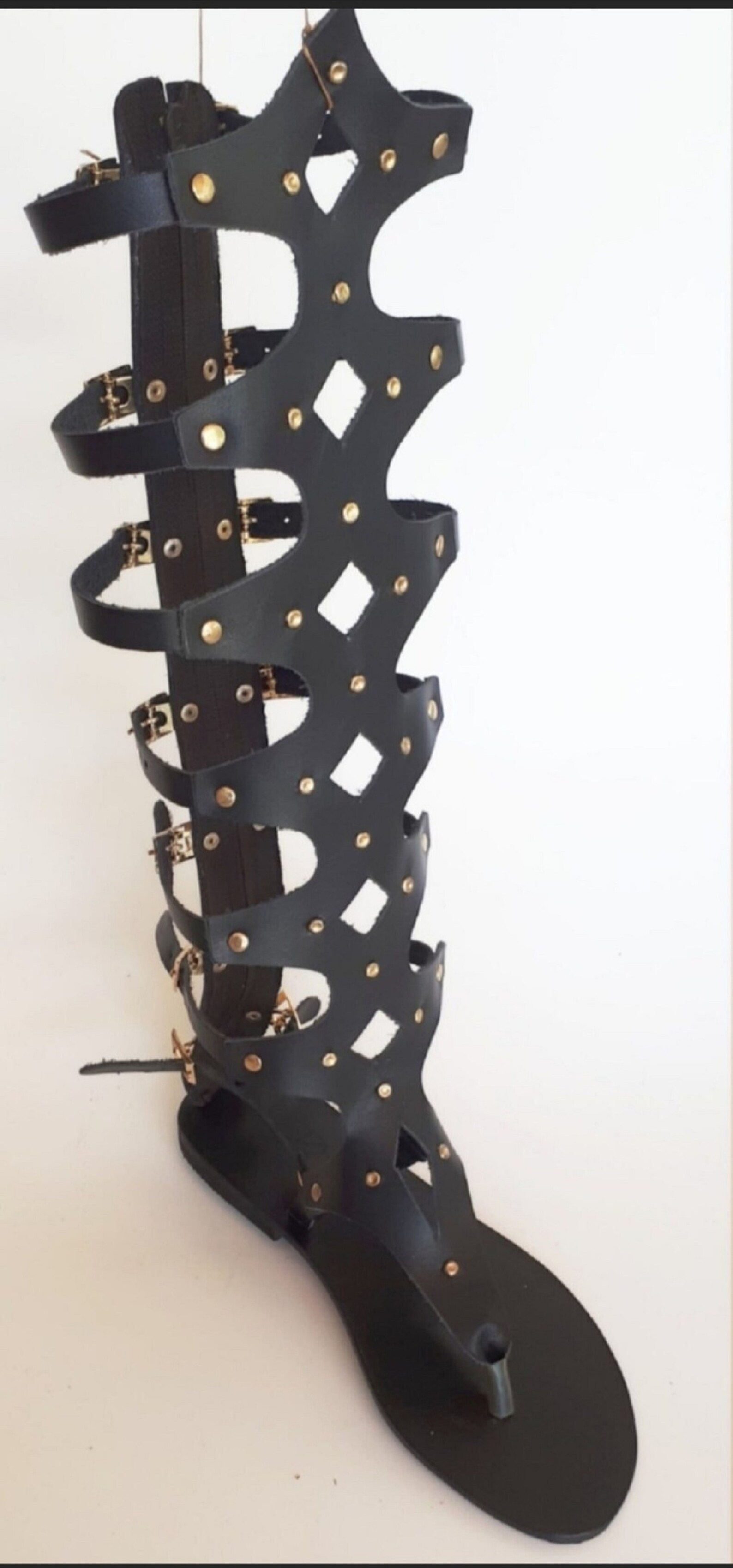 knee length gladiator sandals