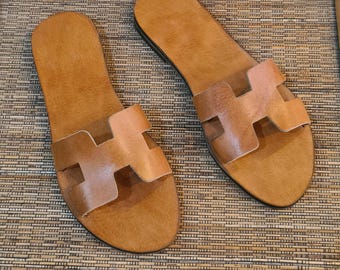 Handmade Leather Slipper Sandals – Minimalist Artisan Summer Style