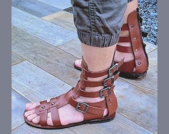 Sandali gladiatore, sandale gladiateur homme, мужские сандали ,Gladiator Sandals, Comfy Leather Sandal, Egyptian Sandal,Leather Greek Sandal