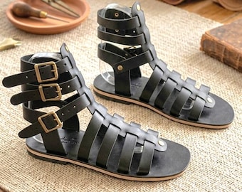 Unisex Handmade Leather Sandals – Greek Fisherman Style, Unisex Summer Shoes