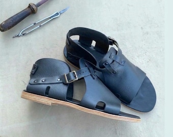 Unisex Handmade Leather Gladiator Sandals: Authentic Ottoman Style Sandals