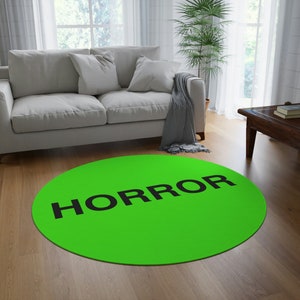 Horror Classic Green Video Store VHS Beta Laserdisc Films Rond Tapijt