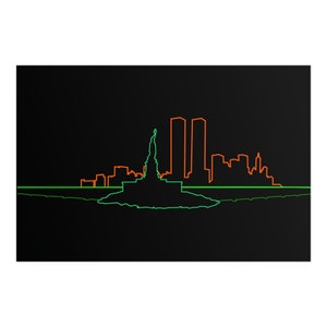 Escape from New York City Skyline John Carpenter Kurt Russell Cult Movie Horizontal Matte Posters