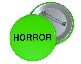 Horror Classic Green Video Store VHS Beta Laserdisc Movies Custom Pin Buttons