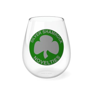 Silver Shamrock Novelties Halloween 3 Season of the Witch Horror Cult Movie John Carpenter Stemless Wine Glass, 11.75oz