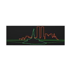 Escape from New York City Skyline John Carpenter Kurt Russell Cult Movie Canvas Gallery Wraps