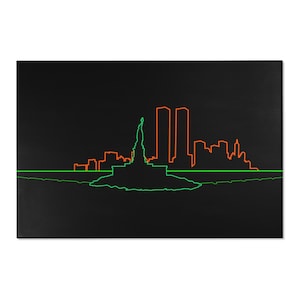 Escape from New York City Skyline John Carpenter Kurt Russell Cult Movie Area Rug