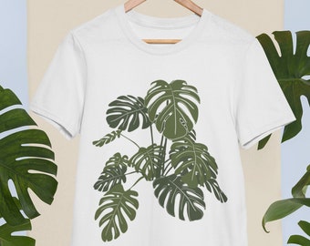 Monstera Shirt, Zimmerpflanzenliebhaber Geschenk, Botanisches Shirt, Monstera Pflanze, Indie Cottagecore Shirt, Pflanzenmutter Geschenk, Pflanzen-T-Shirt, Gärtner
