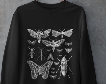 Cottagecore Moth Sweatshirt, Cottagecore Butterfly Sweatshirt, Butterfly Sweater, Grunge Clothing, Goblincore Clothing, Cottagecore Clothing