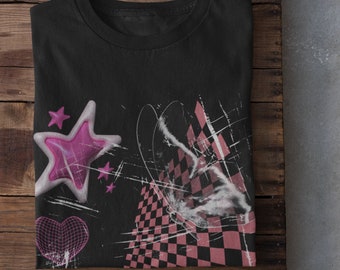 Y2k Butterfly-shirt, donkere Academia-kleding, Goth-kleding, Trad Goth, Mall Goth, Tattoo-T-shirt, Dark Fairycore-grunge