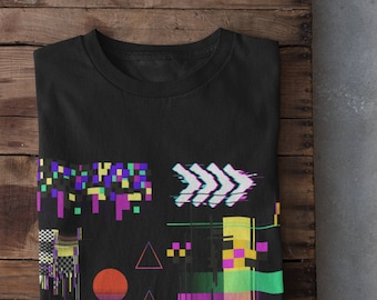 Vaporwave Aesthetic Shirt, Vaporwave Clothes, Cyberpunk Clothing, Unisex T-shirt, Synthwave Shirt, Glitch, Y2k, Minimalist Clothing, Kawaii