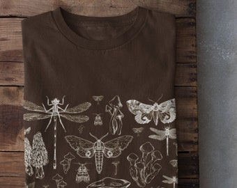 Camiseta Cottagecore, Ropa Goblincore, Ropa Grunge, Camiseta Moth, Ropa Dark Academia, Grunge Fairycore, Mall Goth, Cottagecore Oscuro