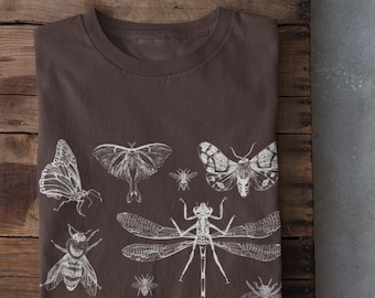 Luna Moth T shirt, Bugs T shirt, Grunge Fairycore Clothing, Cottagecore, Fairycore Shirt, Trad Goth, Mall Goth Clothing, Goblincore Clothing