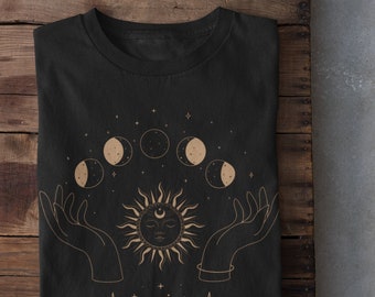 Evil Eye Shirt,Sun and Moon T-shirt,All Seeing Eye,Witchy Spiritual Shirts,Witchy Clothing,Alt Clothing,Celestial Shirt,Witchy Clothes