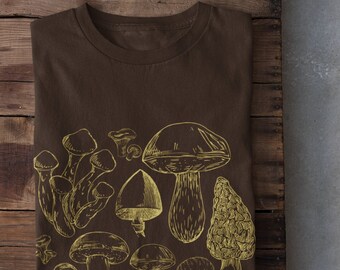 Grunge Clothing, Foraging Shirt, Mushroom Tshirt, Cottagecore Shirt, Grunge Fairycore, Fungi T-shirt, Goblincore Shirt, Fairycore Clothing