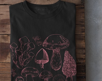 Camiseta Mushroom, Ropa Grunge, Cottagecore Oscuro, Gótico de Centro Comercial, Gótico Pastel, Ropa Alternativa, Ropa Harajuku, Mushroomcore, Fairycore Grunge