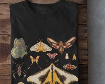 Camiseta Moth, ropa cottagecore, ropa Dark Academia, ropa alternativa, ropa goblincore, ropa fairycore, ropa grunge, camiseta indie