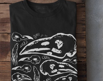 Raven Skulls Alt Shirt,Alt Clothing,Grunge Clothing,Pastel Goth Clothing,Strange Unique Gifts,Harajuku Y2k Clothes,Witchy Stuff,Weird Shirts