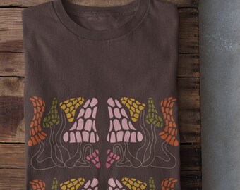 Cottagecore Mushroom Tshirt, Goblincore Aesthetic, Grunge Clothing, Hippie Shirt, Dark Academia, Witchy Top, Fungi T-shirt, Goblincore Goth