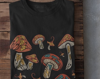 Mushroom Tshirt, Grunge Kleidung, Cottagecore Kleidung, Vintage Kleidung, Whimsigoth, Goblincore Kleidung, Y2k Fairy Grunge Kleidung, Hexenkleidung