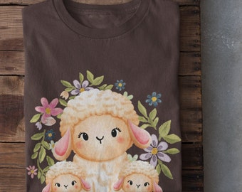 Coquette Clothing Baby Lamb Shirt, Cottagecore Shirt, Fairycore Clothing, Cottagecore Clothing, Dollette Aesthetic, Dollcore Aesthetic