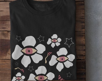 Mushroom Tshirt, Grunge Kleidung, Cottagecore Kleidung, Vintage Kleidung, Whimsigoth, Goblincore Kleidung, Y2k Fairy Grunge Kleidung, Hexenkleidung