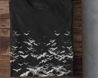 Vleermuisshirt, Witchy-kleding, Alt-kleding, Goblincore-kleding, Witchy Stuff, Nature-shirt, Dark Cottagecore, grunge-kleding, pastelgoth-kleding
