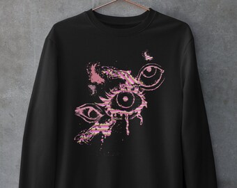 Pastell Goth Kleidung,Cyberpunk Kleidung,Vaporwave Sweatshirt,Alt Kleidung,Soft Grunge Pullover,Egirl Kleidung,Mall Goth,Punk