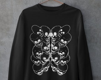 Moletom com caveiras, Roupas alternativas, Roupas góticas pastéis, Roupas grunge, Roupas Y2K, Fada grunge, Y2K grunge, Roupas de bruxa, Goblincore